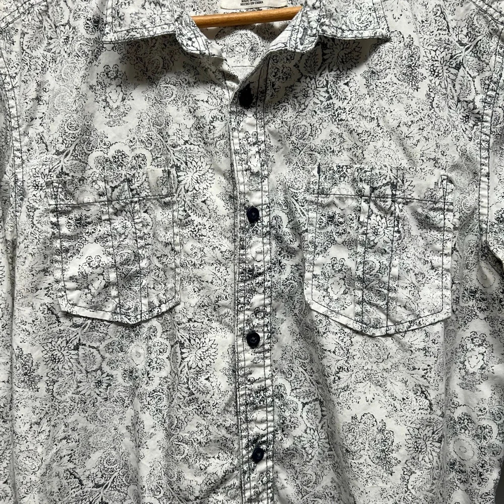I Jeans By Buffalo Floral & Medallion Print Button Down Shirt - Size Large - Picture 6 of 11